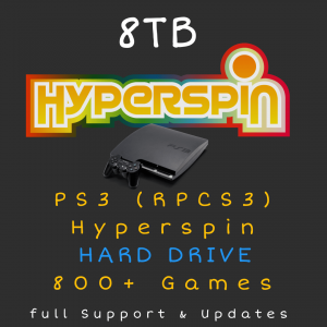 8TB PS3 Hyperspin HARD DRIVE - RPCS3 Emulator - 800+ Games