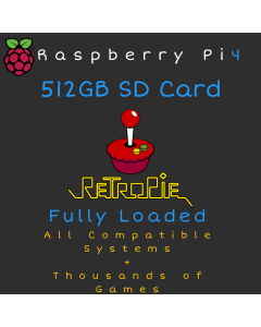 512GB RetroPie MicroSD Card for Raspberry Pi 4