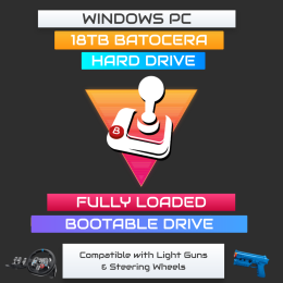 18TB Batocera Hard Drive For Windows PC - Fully Loaded - Plug and Play!