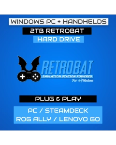 2TB RetroBat Retro Build for Windows PC + Handhelds (Steamdeck / Rog Ally / Lenovo Go / MSI Claw) - SSD Drive