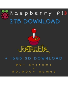 2TB Retropie DOWNLOAD + 16GB SD Card DOWNLOAD for Raspberry Pi 3B+ - 80+ Systems, 50,000+ Games - Plug & Play!
