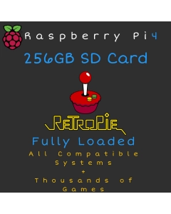 256GB RetroPie MicroSD Card for Raspberry Pi 4