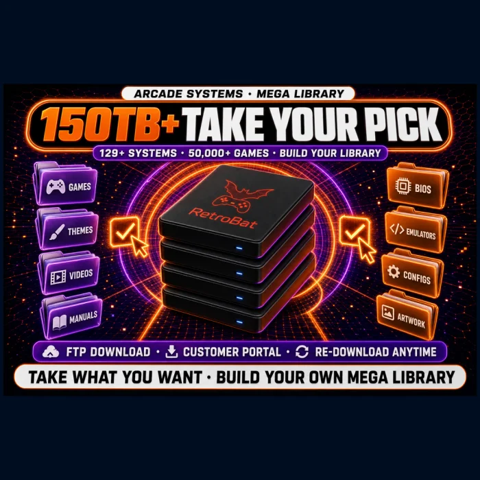 150TB+ RetroBat Mega Library — Take Your Pick