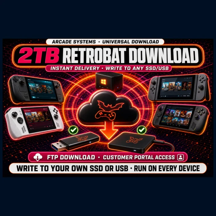 2TB Universal RetroBat Download — PC + Steam Deck + Handhelds