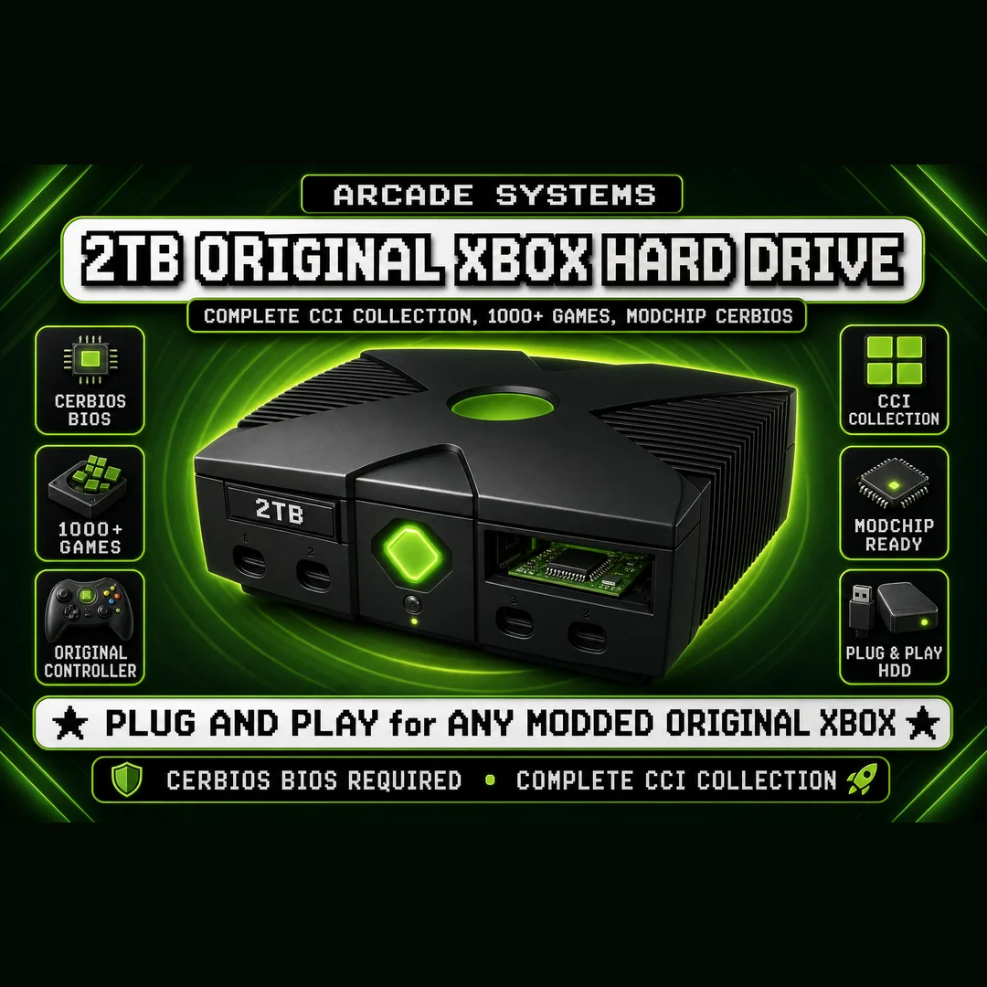 Original Xbox Pre-Loaded Hard Drives – Plug & Play