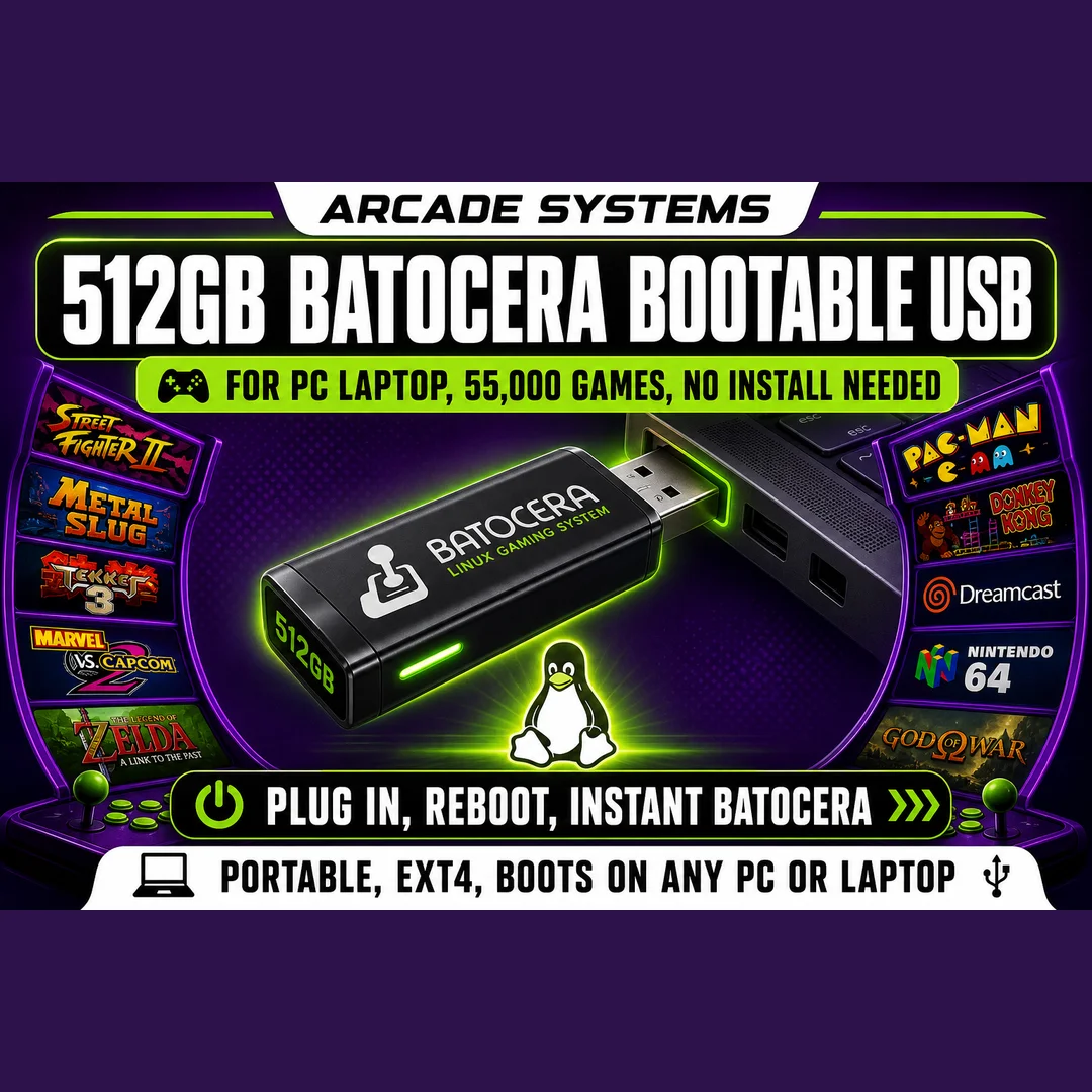 Ready-to-Use 16TB Batocera Hard Drives - Quick Plug & Play