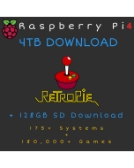 4TB Retropie DOWNLOAD + 128GB SD Card DOWNLOAD for Raspberry Pi 4 - 175+ Systems, 180,000+ Games - Plug & Play!
