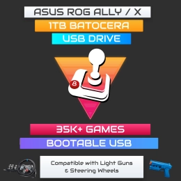1TB Preloaded BATOCERA USB for ROG ALLY, ROG ALLY X and AYAYNEO - Plug & Play