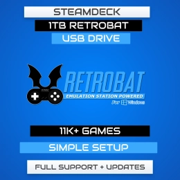 1TB Preloaded RetroBat SD / USB for SteamDeck - Plug & Play