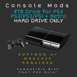 8TB PS3 Multiman Hard Drive - PS3/PS2/PS1/Retro Games