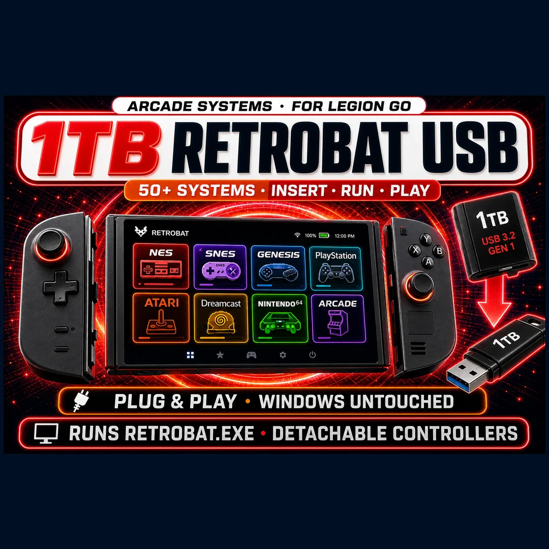 1TB RetroBat USB for Lenovo Legion Go