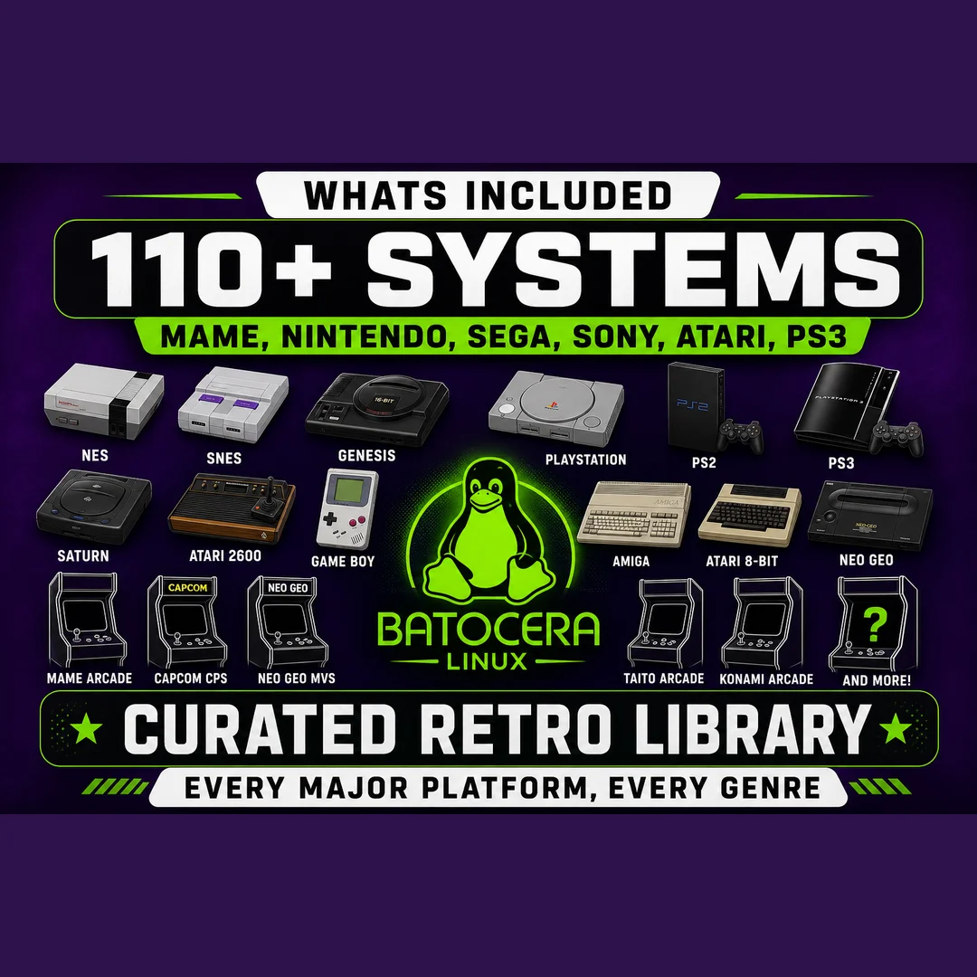 8TB Batocera Download — 110+ Systems Fully Loaded (PC)
