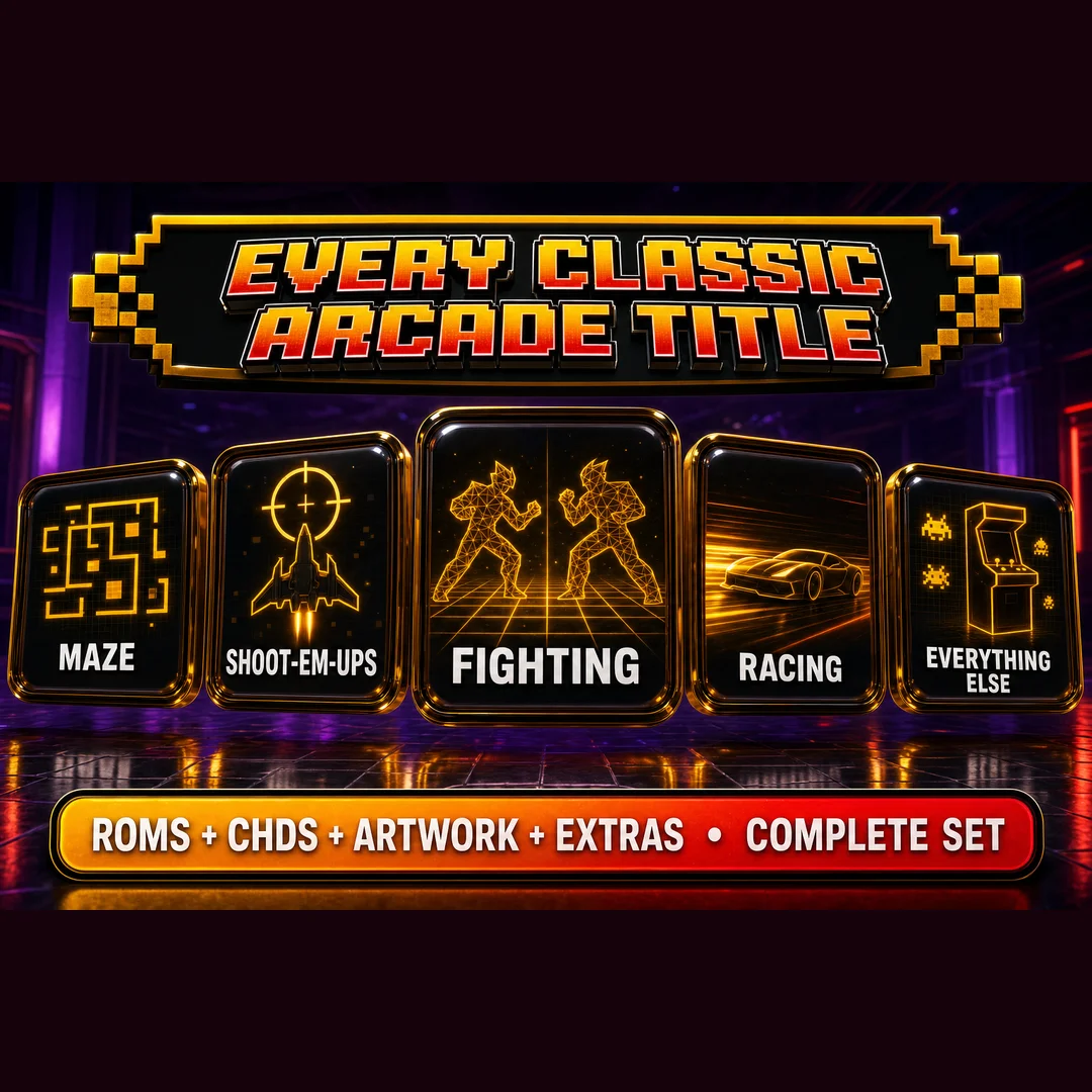 MAME Complete Download — Every Classic Arcade Title (ROMs + CHDs +